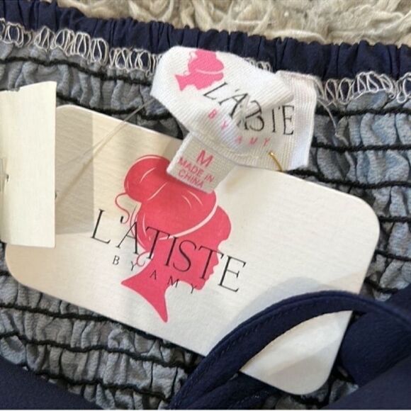 LATISTE Navy Blue & Cream Pants
Set(Size Medium) - Picture 9 of 10